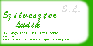 szilveszter ludik business card